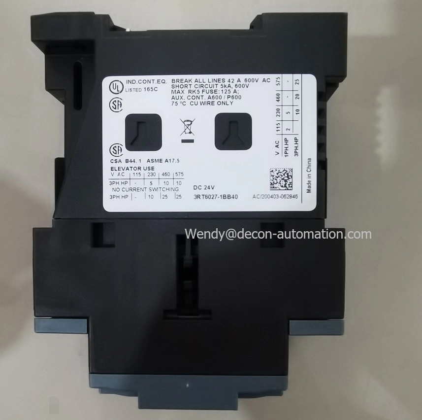 Original DC/AC 3rt6027-1bb40 Magnetic Contactors by Siemens