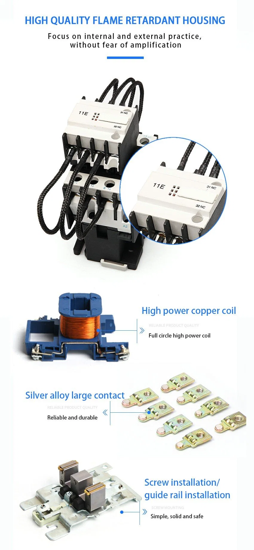 Cj19 Series Capacitor Changeover Contactor Capacitor Switch