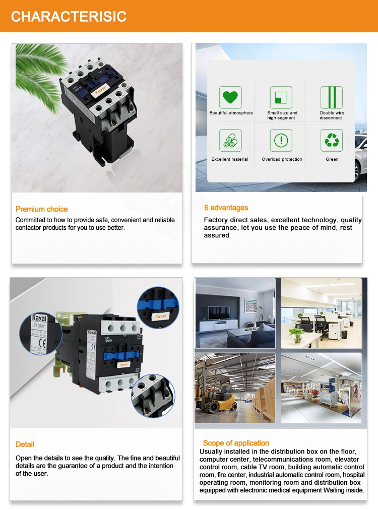 Free Sample Contactor Magnetic Contactor for Motor Control Contacteur