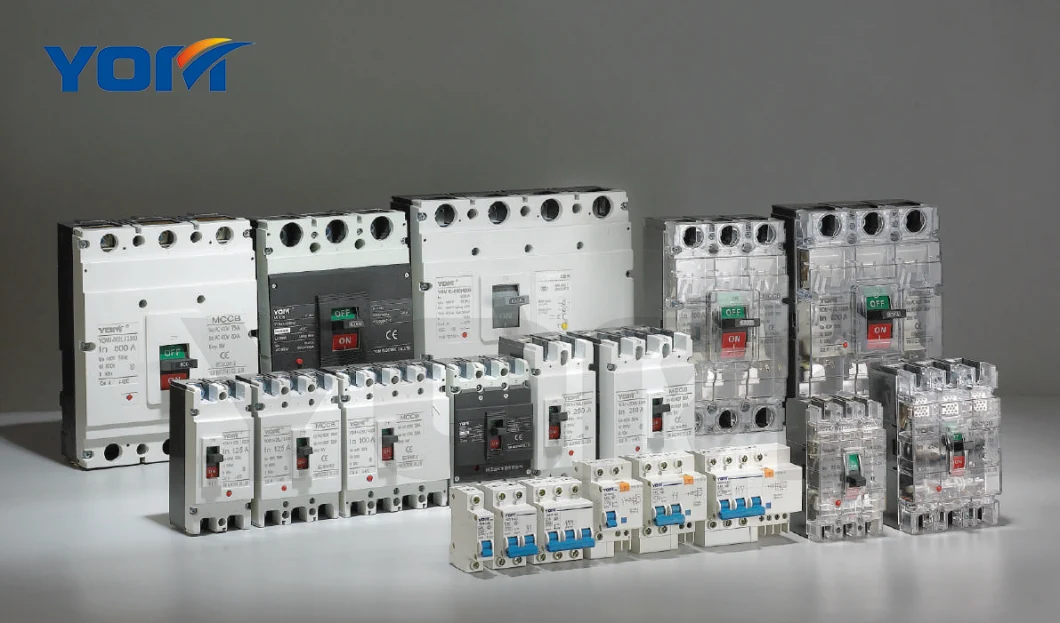 Yom1 2p 3p 4p Breaker Electrical MCCB Circuit Breakers for Power Distribution