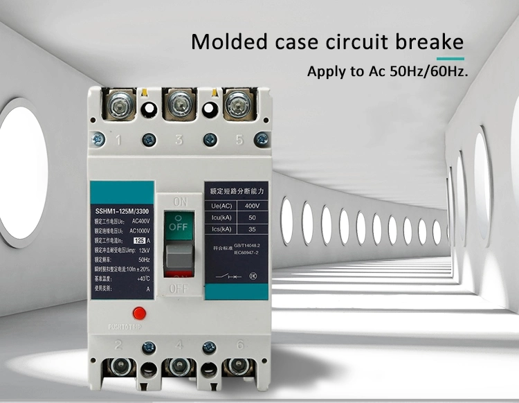 3p 4p 100A 125A 140A 160A 180A 225A 400A 630A DC Moulded Case Circuit Breaker MCCB