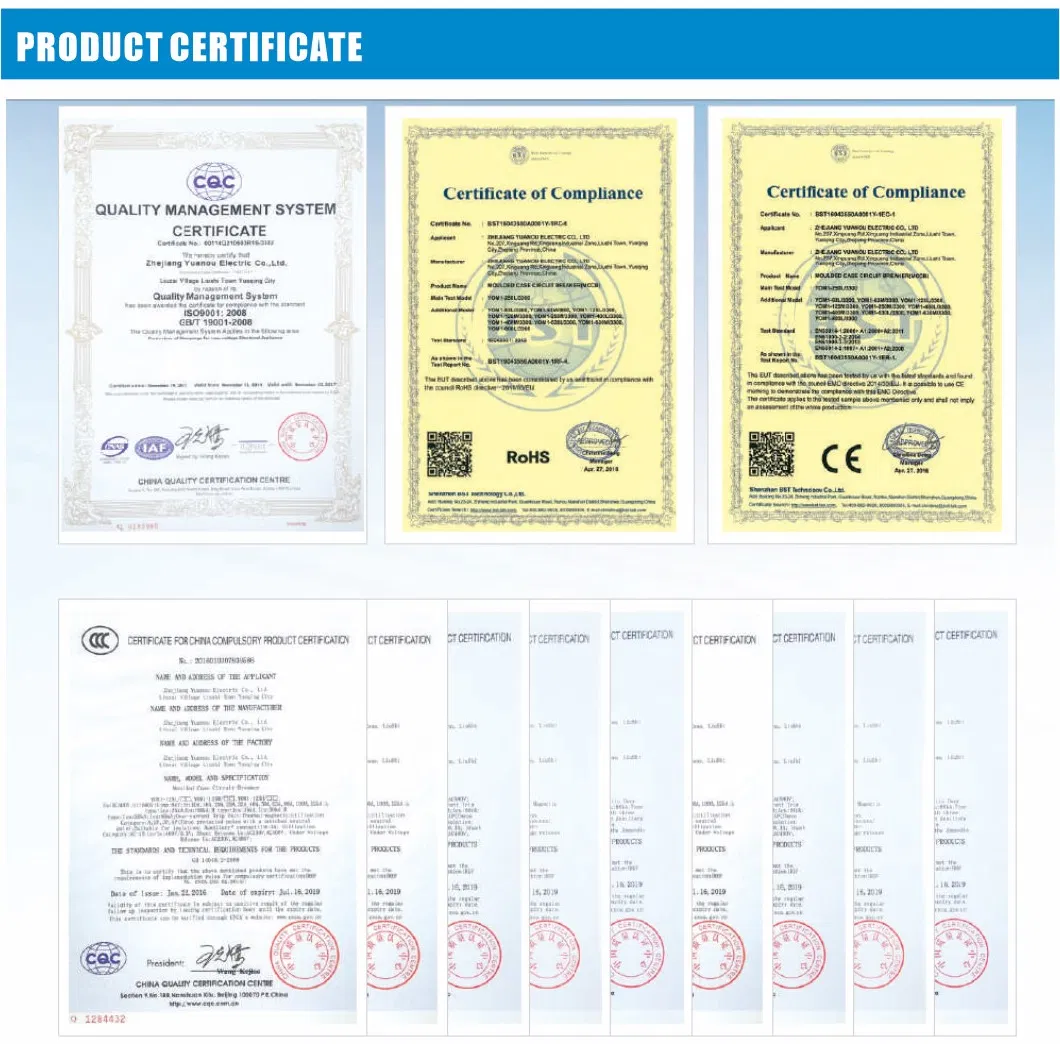 Yom1 Series Hot Sale Moulded Case Circuit Breaker with CE