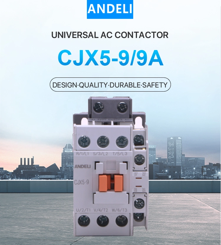 Andeli Cjx5-9 9A 380V/220V AC Contactor 100 AMPS 3 Pole Contactor