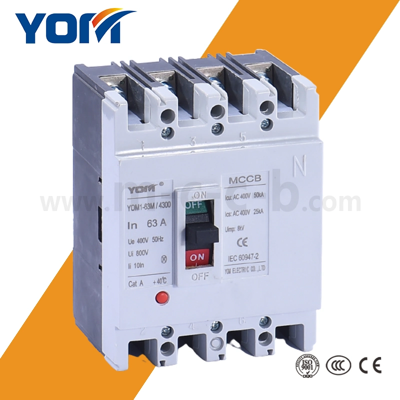 CE Approved MCCB 3p 63A 100A 125A 250A 400A AC Molded Case Circuit Breaker