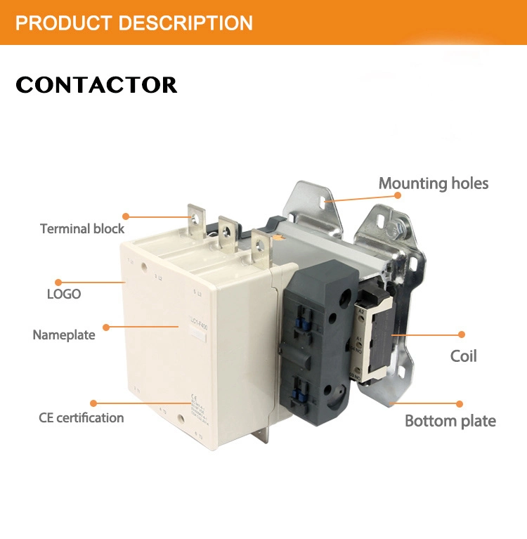 China Factory Cjx2 / LC1-F225 F265 F330 F400 F500 225A 3pole 4 Pole 3 Phase Magnetic Contactor Brand