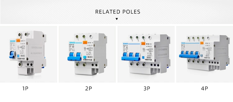 Air Overcurrent Protection Singi 6ka Miniature Circuit Breaker with Cheap Price Dz47le-63