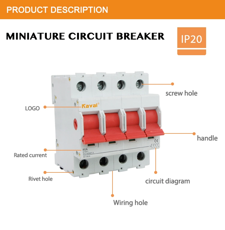 Free Sample! Dz47-60 1000A 80A 1p Circuit Breaker