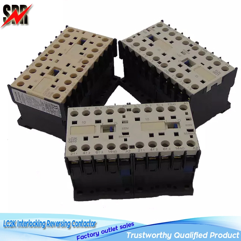 LC2-K06 LC2K09 LC2K0610 Mini Interlocking Reversible Contactor 3p+Nc 3p+No 110V 220V 380V AC Magnetic Contactor