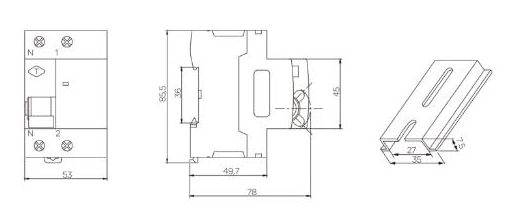 Stid-B 10ka Residual Current Circuit Breaker 2p 4p 40A RCCB