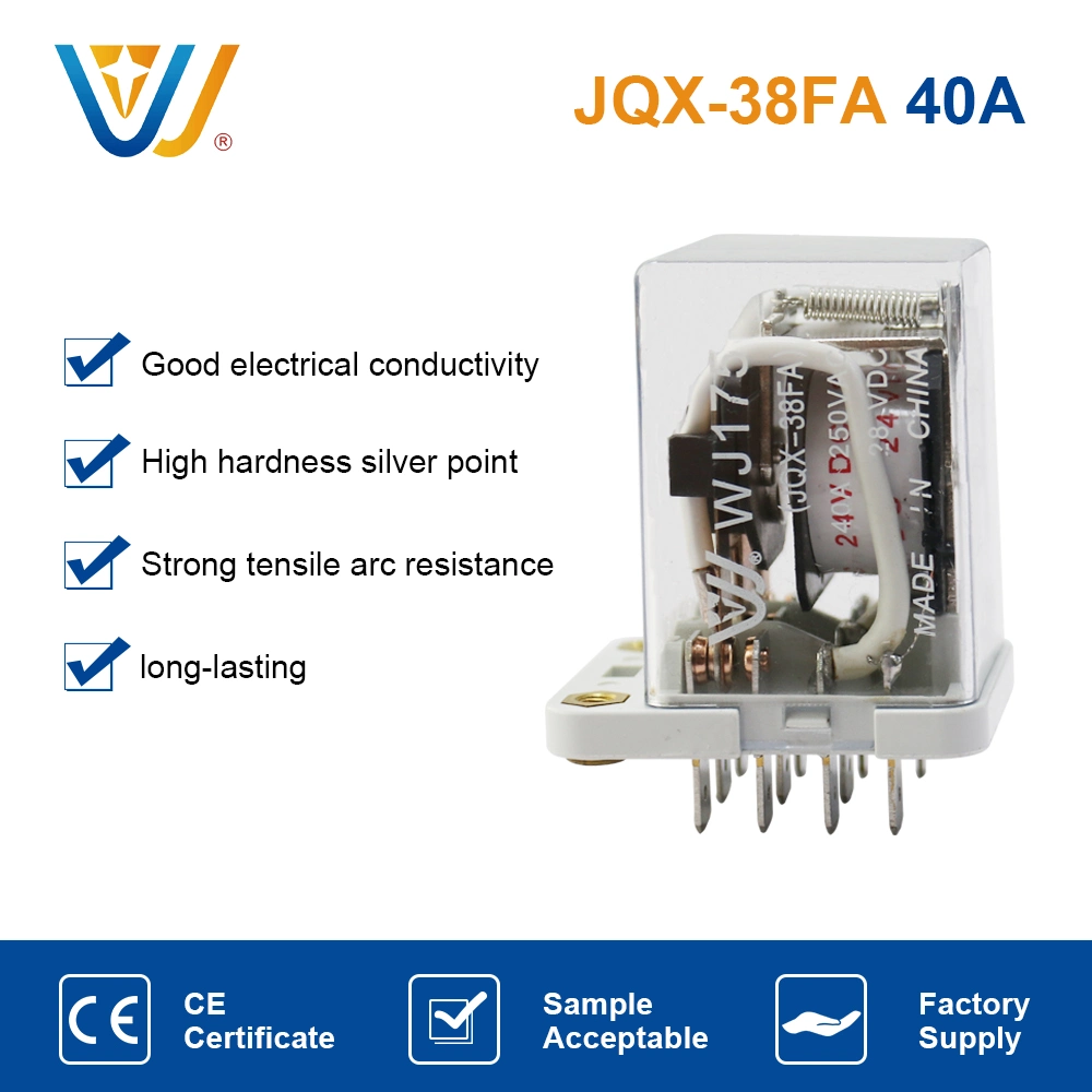 Power Relay Jqx-38f 40A 220VAC 220V Coil