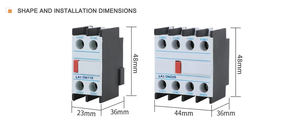 La1-DN Series 10A Auxiliary Contact Contactor Accessories Automation Blocks Time Delay Timer