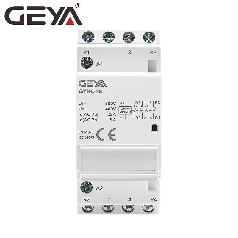 Geya Gyhc Smart DIN-Rail AC Modular Household Contactor 4p 4no 25A 220V
