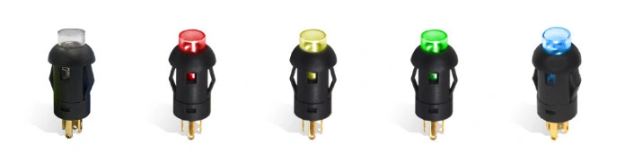 Spst Momentary Momentary Pressure LED Switch with Pins