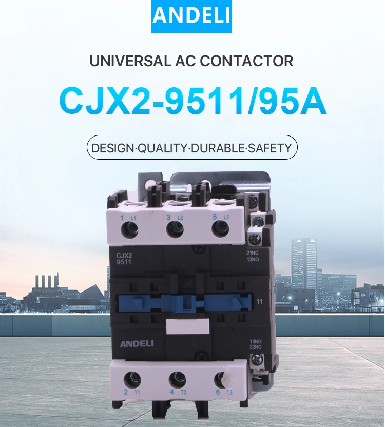 Andeli AC Contactor Cjx2-9511 95A 380V Magnetic Contactor