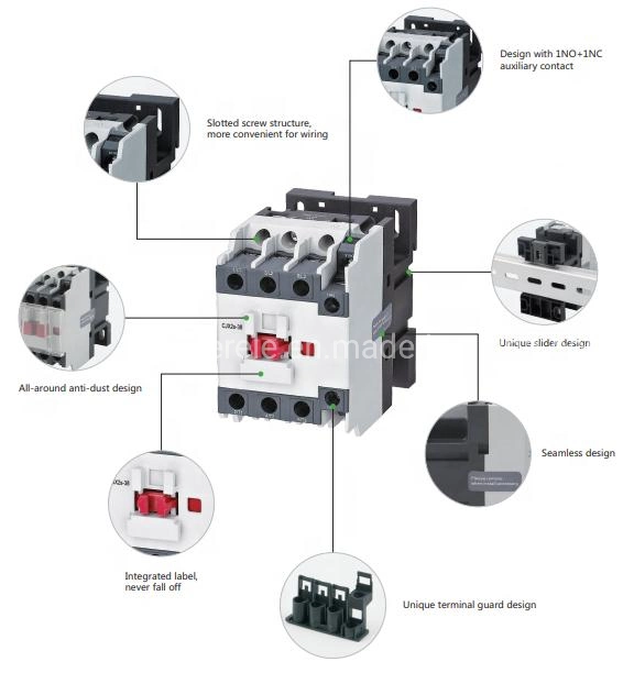 Magnetic Cjx2 LC1-D AC Contactor 3p 4p DC Contactor