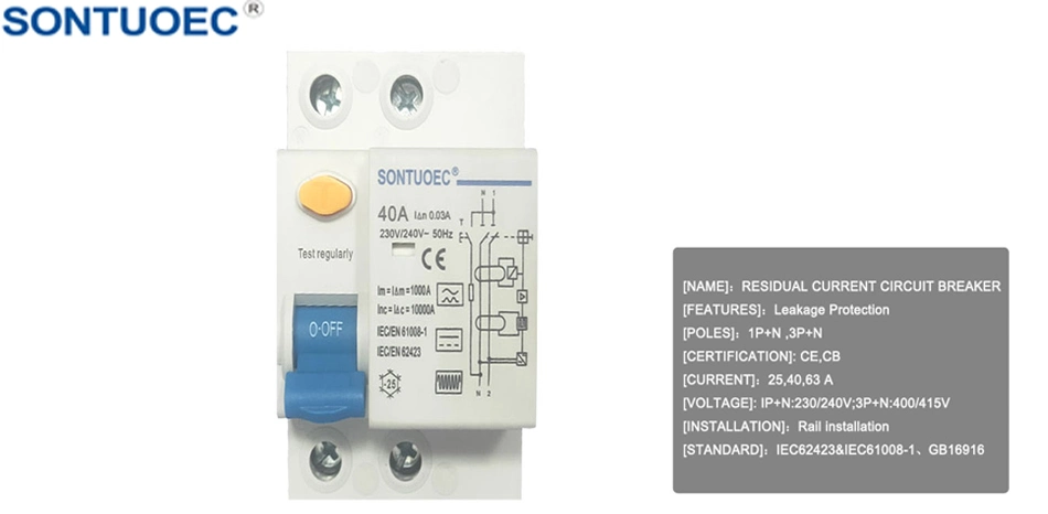 Online Shopping Stid-B RCCB Circuit Breaker B Model Supply for Recharging Station