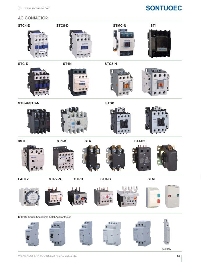 Factory Supplier St2-2510 Series Industrial Electrial AC Contactor 3 Poles 220V