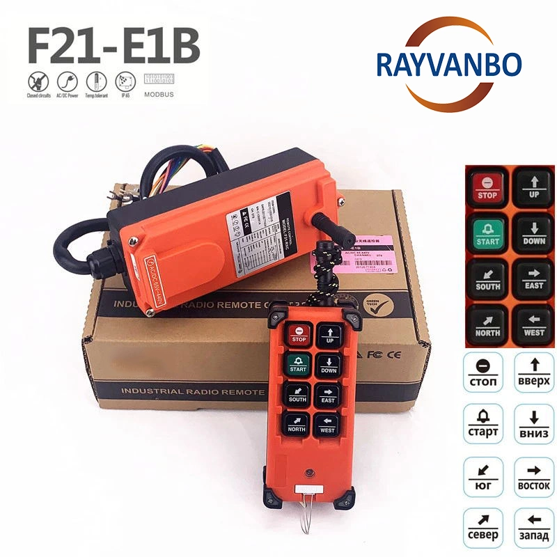 Professional Manufacturer F21-E1b Transmitter Receiver Industrial 6 Button Wireless Crane Remote Control