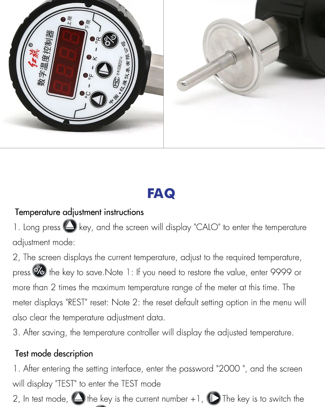 Stainless Steel Case High Temperature Pressure Controller Air Pressure Automatic Switch