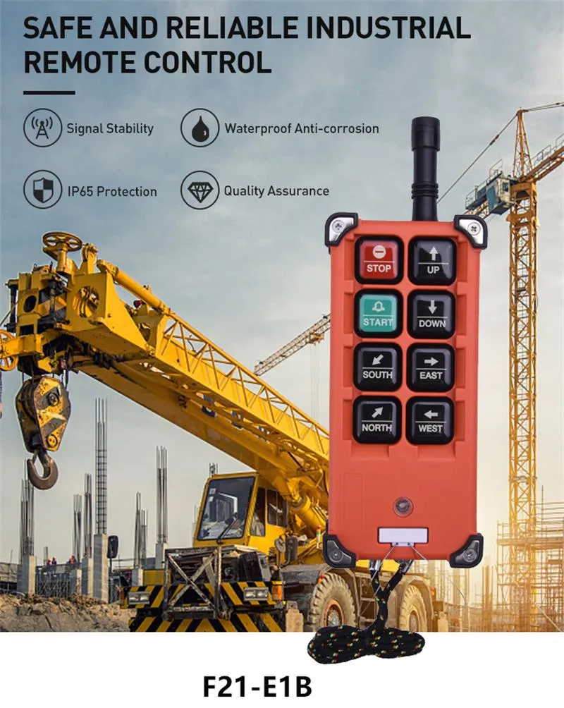 Professional Manufacturer F21-E1b Transmitter Receiver Industrial 6 Button Wireless Crane Remote Control
