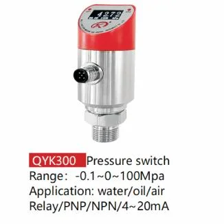 Highly Reactive IP66 20bar Relay Output Oil Air Hydraulic Automatic Control System Electrical Pressure Switch