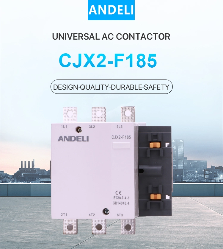 Andeli Cjx2-F 185 185A 380V AC Magnetic Contactor AC 220V 3pole