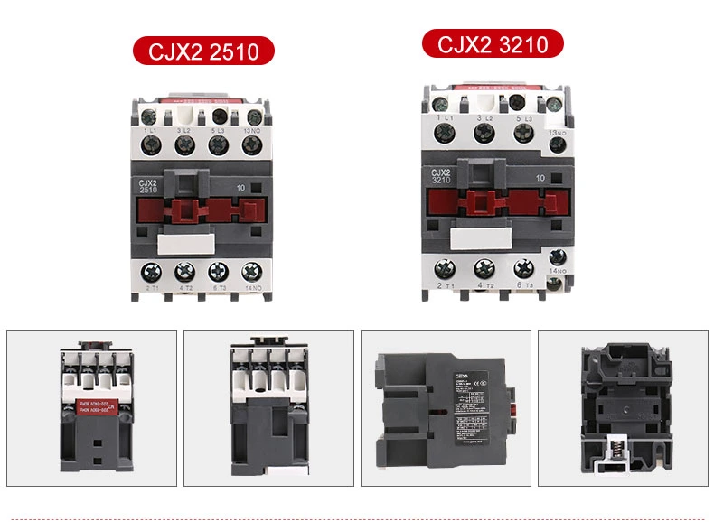 Geya Cjx2-0910 LC1d-0910 DIN Rail Electric AC Contactor Magnetic 24V 110V 220V 380V 400V 440V