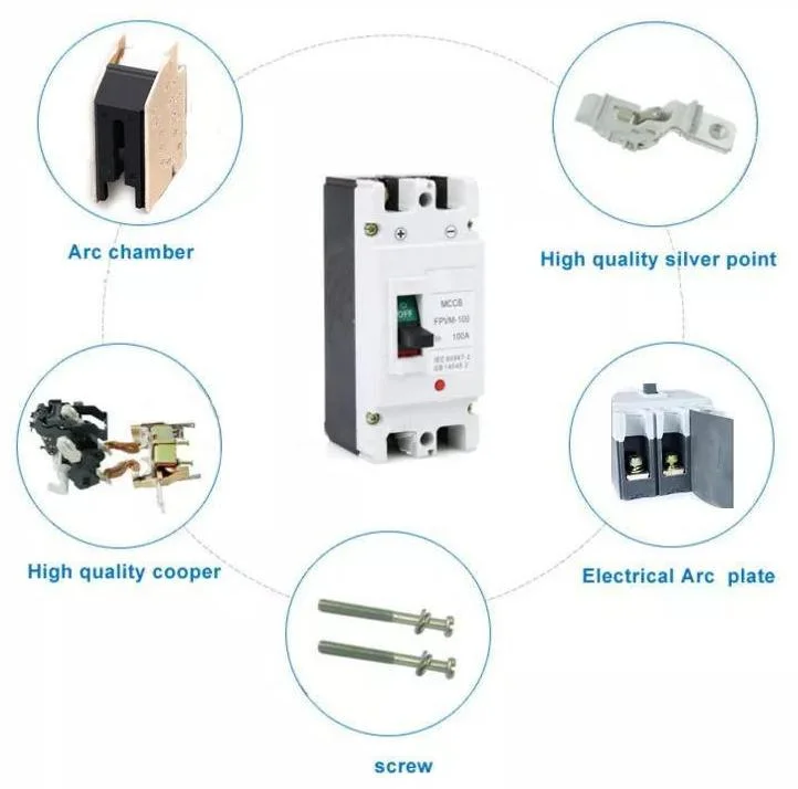 Zoii 4 Poles 1000V 80A to 1600AMP DC Molded Case Circuit Breaker Circuit Breaker Safety Overcurrent MCCB for PV System Use