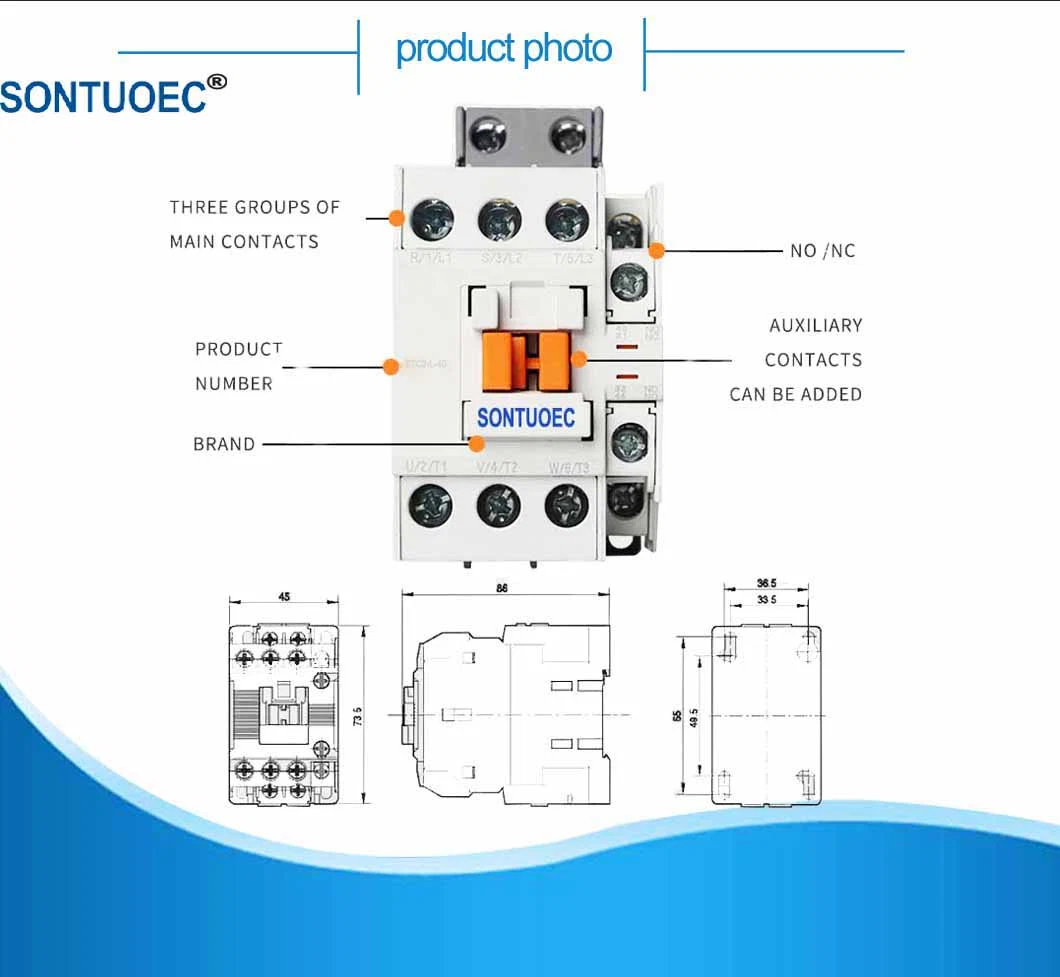 AC Magnetic Contactor Stc-40 (STC) Electric Contactor