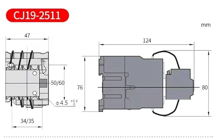 Switching Magnetic Electrical 3 Phase Changeover Capacitor Contactor