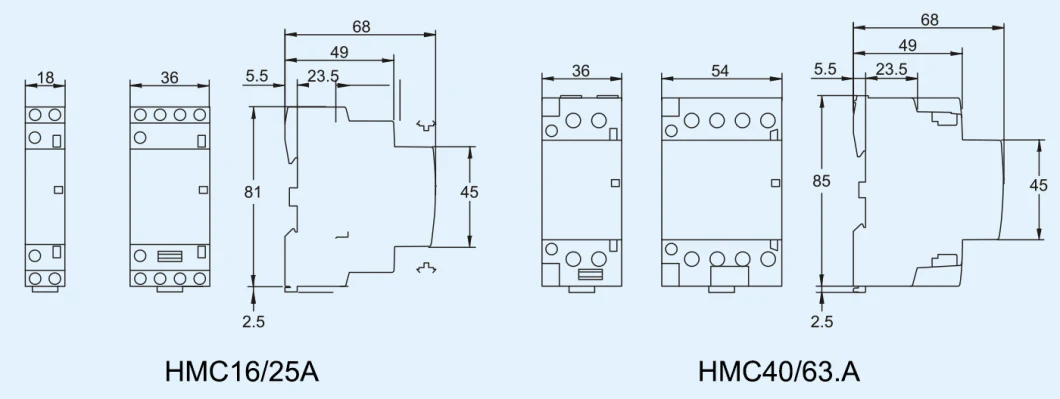 Modular AC Contactor with AC 220V Home Contactor