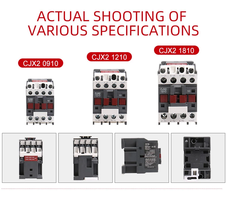 Geya Cjx2-0910 LC1d-0910 DIN Rail Electric AC Contactor Magnetic 24V 110V 220V 380V 400V 440V