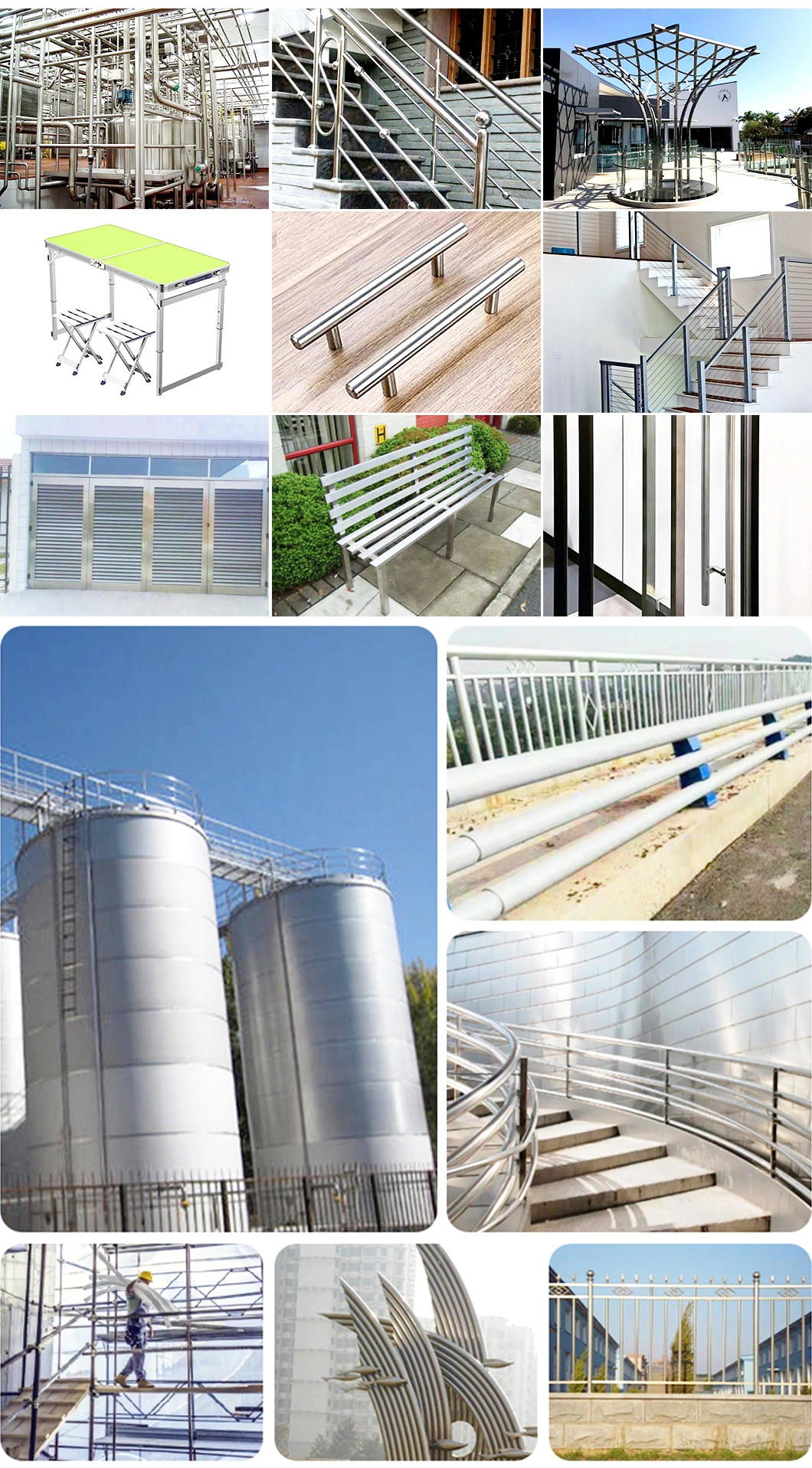 410, 440, 904L Stainless Steel Pipe Stainless Steel Rectangular Tubing 1 Stainless Steel Tubing