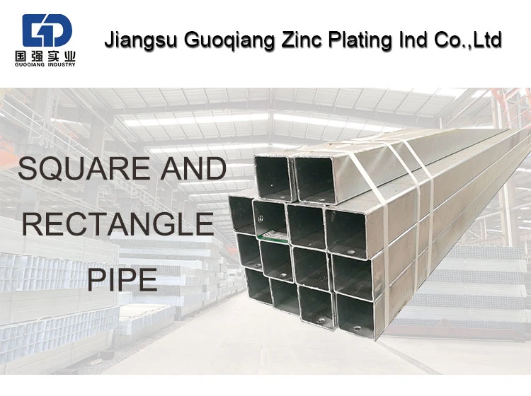 Galvanized Thin Wall Square Hollow Section Rectangular Steel Tubing