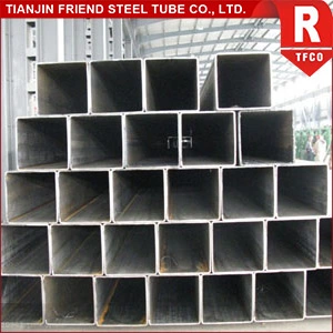  Hueco de acero de sección cuadrada y empaquetados por tiras tubo tubo rectangular galvanizado