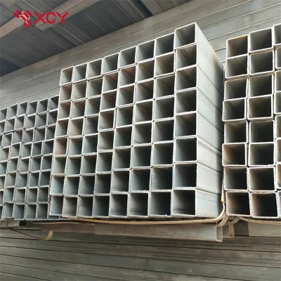 Carbón suave bajo carbono cuadrado galvanizado estructural ERW rectangular Acero Tubería 25*50 tubería de hierro de sección hueca previa