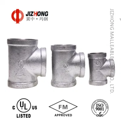 Fabricante UL&amp;FM Heavy Duty Galvanized maleable tubería de conexión en T