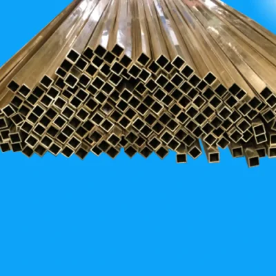  25,4X25,4X1,5 mm tubo cuadrado sólido de latón para decoración
