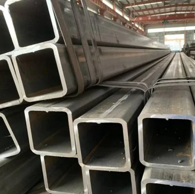 Tubo cuadrado de acero de hierro negro 23mm de tubo de acero sin costura