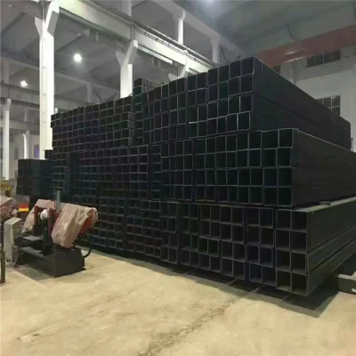 Tubería de acero al carbono Sección hueca Negra Acero al carbono Q235 Cuadrado Tubo de metal