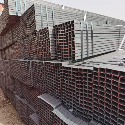 Tubería de acero al carbono Sección hueca Negra Acero al carbono Q235 Cuadrado Tubo de metal