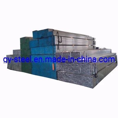 Fabricante rectangular negro Tube precio plaza de cuerpos huecos de tubos de acero galvanizado
