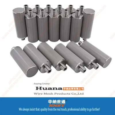 Tubo de filtro de gas Sintered 316 de acero inoxidable personalizado SS304