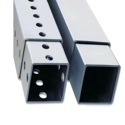 6061 T6 extruida de rosca interior de aluminio perforado tubo recto redondo cuadrado