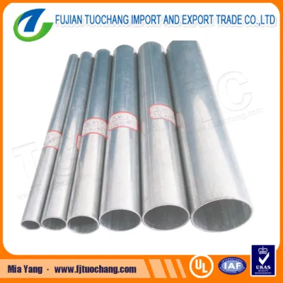  EMT estructural Pre-Galvanized carbono redonda Tubo de acero