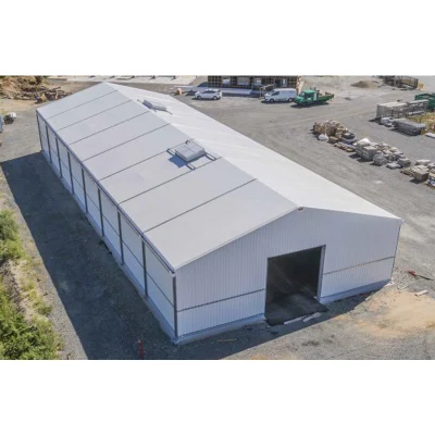  Metal blanco y negro de la construcción de estructura de acero compuesto construido Barndominium Pre