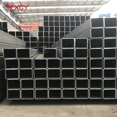 Carbón suave bajo carbono cuadrado galvanizado estructural ERW rectangular Acero Tubería 25*50 tubería de hierro de sección hueca previa
