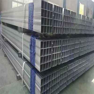  En10219 Sección hueca de acero dulce tubería cuadrada sin costuras Acero Rectangularsoldado Tubo caliente DIP revestimiento galvanizado tubo cuadrado rectangular hueco tubular rectangular Acero