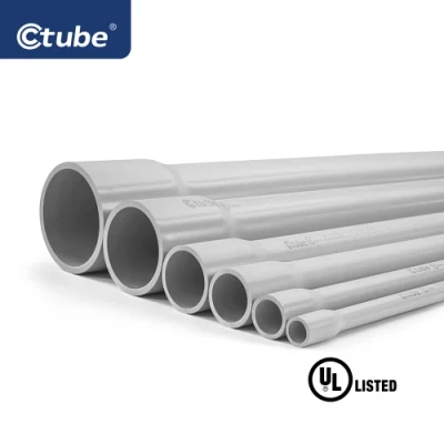  Tubo eléctrico rígido UL 651 Sch 80 PVC conducto eléctrico Tubo