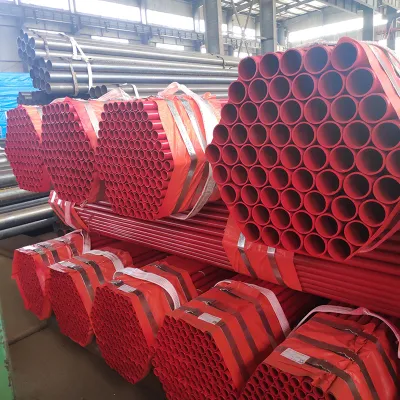  ASTM A795 Negro/tubo de acero galvanizado con extremos ranurado